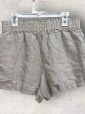 Pull on linen shorts